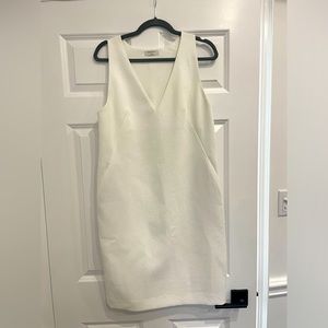 White V neck Babaton dress with pockets size 10